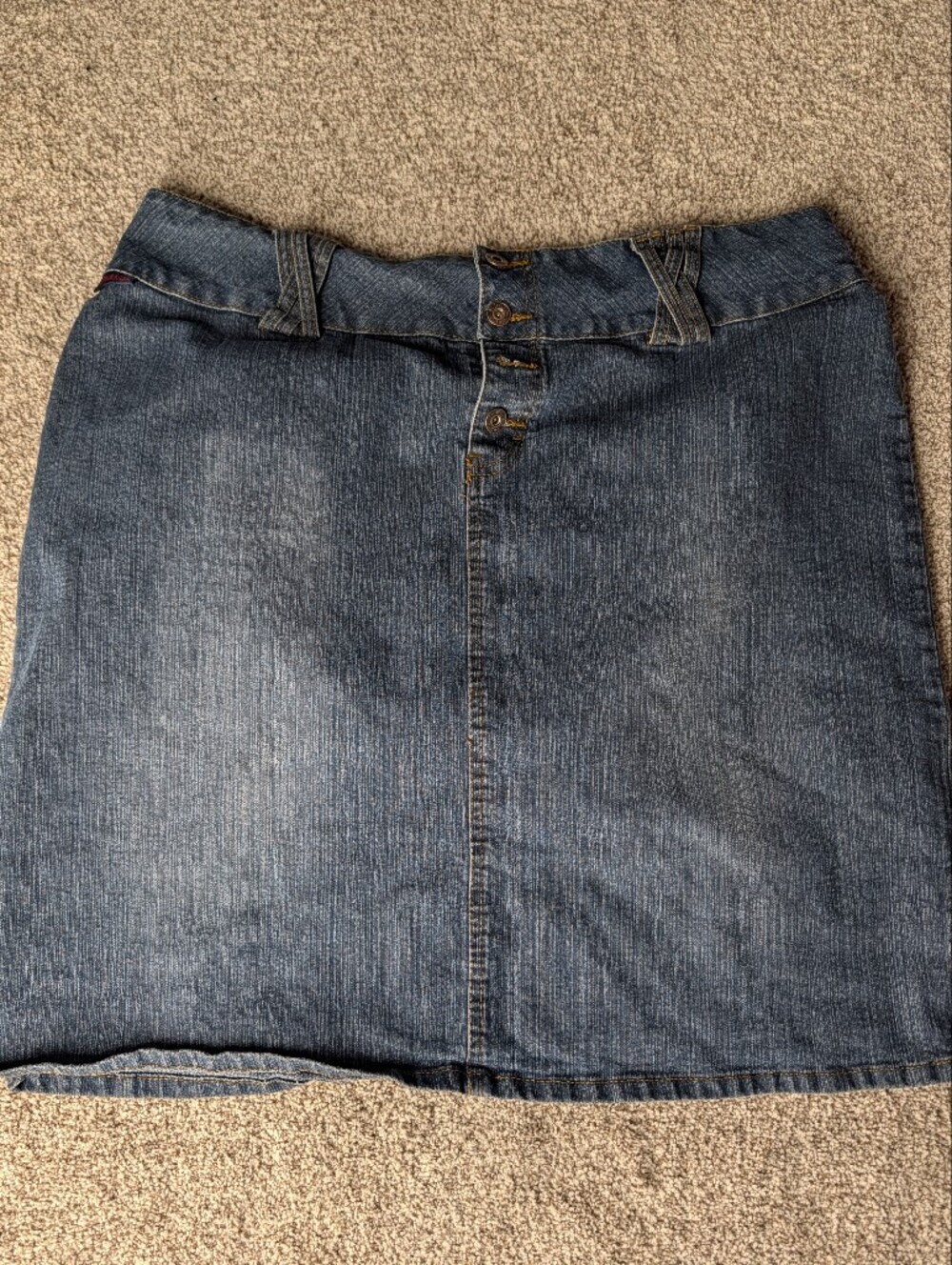 Classic Denim A-Line Mini Skirt | Stretch Jean Skirt